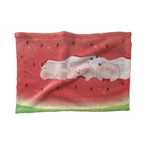حوله کودک مدل خوک های شکمو و هندوانه کد tw41 سایز 30x40 سانتی متر